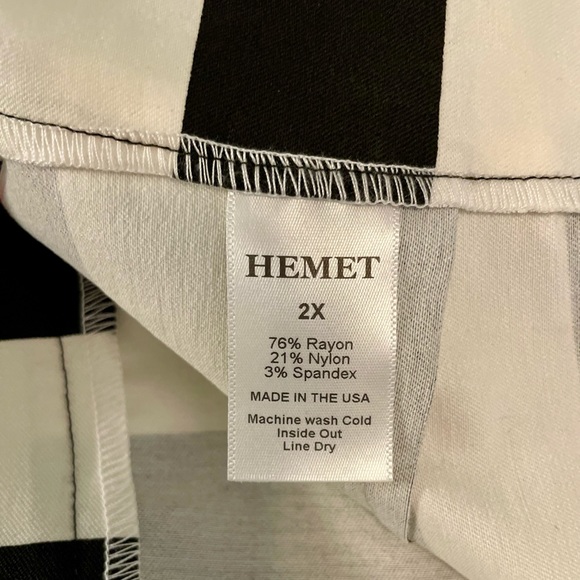 HEMET STRIPED PENCIL SKIRT - Picture 4 of 5